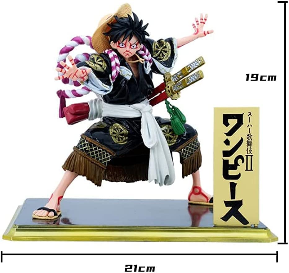 Amazon.co.jp: ワンピース麦わら帽子黒着物歌舞伎ルフィ 19